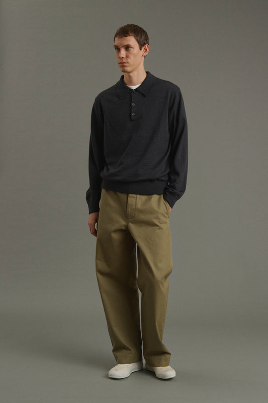 Etienne pullover - Charcoal Grey - Merino Wool - Men