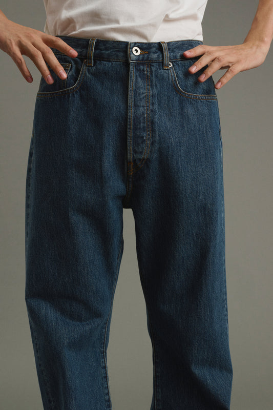 Jean Tom - Denim Bleu Délavé - Coton - Homme