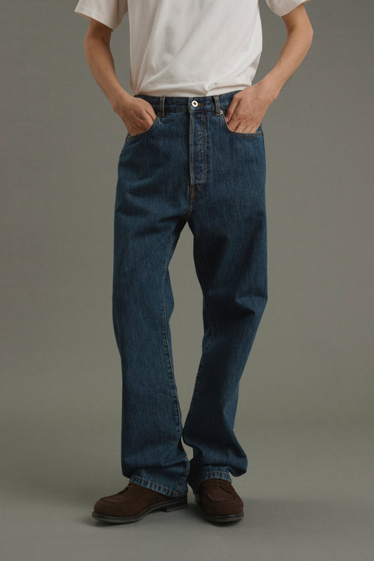 Jean Tom - Denim Bleu Délavé - Coton - Homme