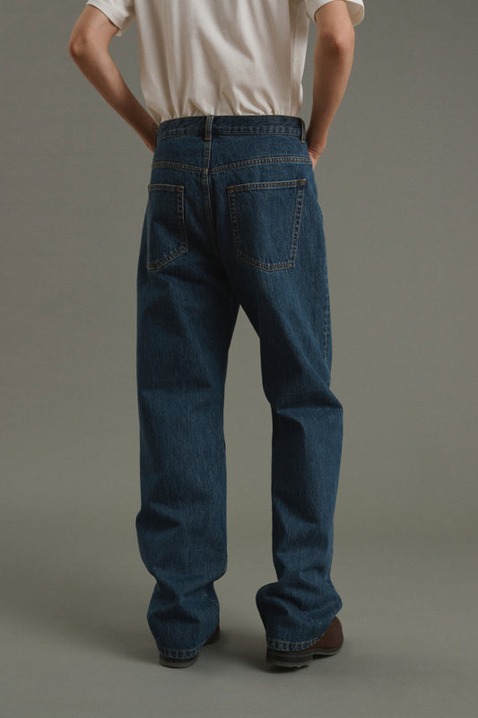 Jean Tom - Denim Bleu Délavé - Coton - Homme