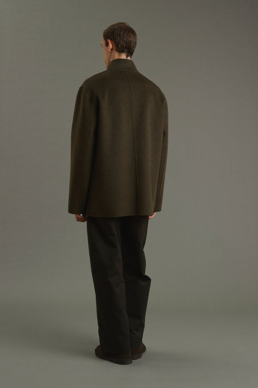 Eole jacket - Heathered Khaki - Double-Faced Fabric - Men