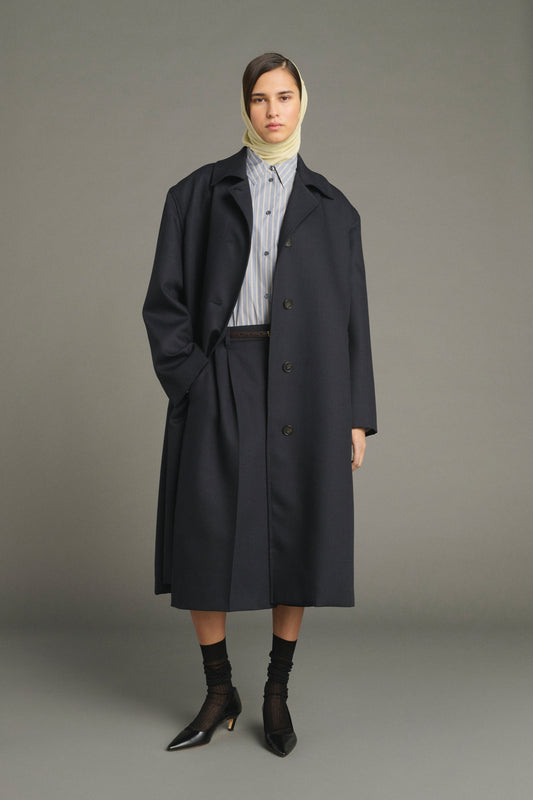 Manteau Liam - Deep Navy - Laine - Femme