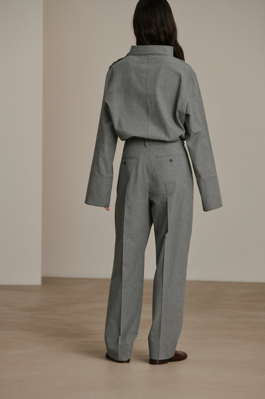 Christopher trousers - Grey Marl - Cotton - Women