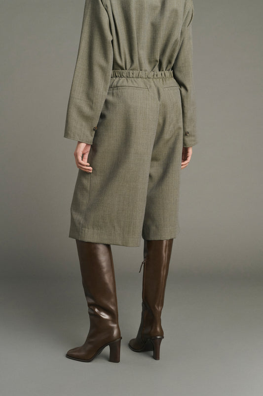 Bermuda Louison - Vert De Gris - Laine - Femme