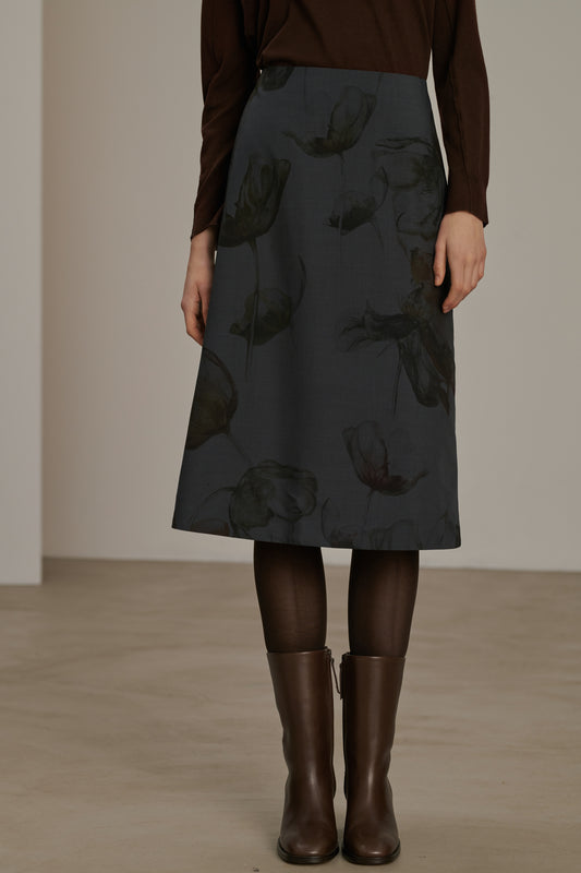 Valet skirt - Anthracite Grey - Wool - Women