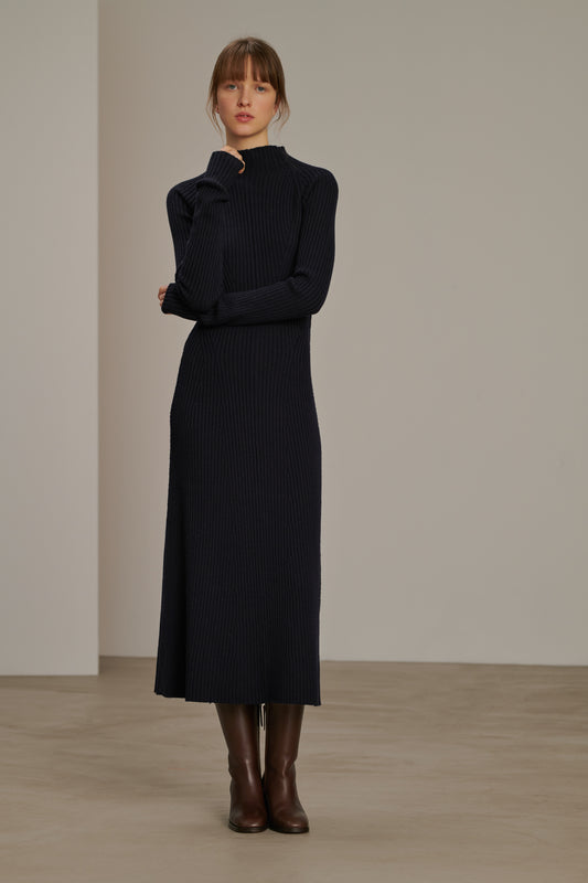Beatrice dress - Navy - Wool - Women
