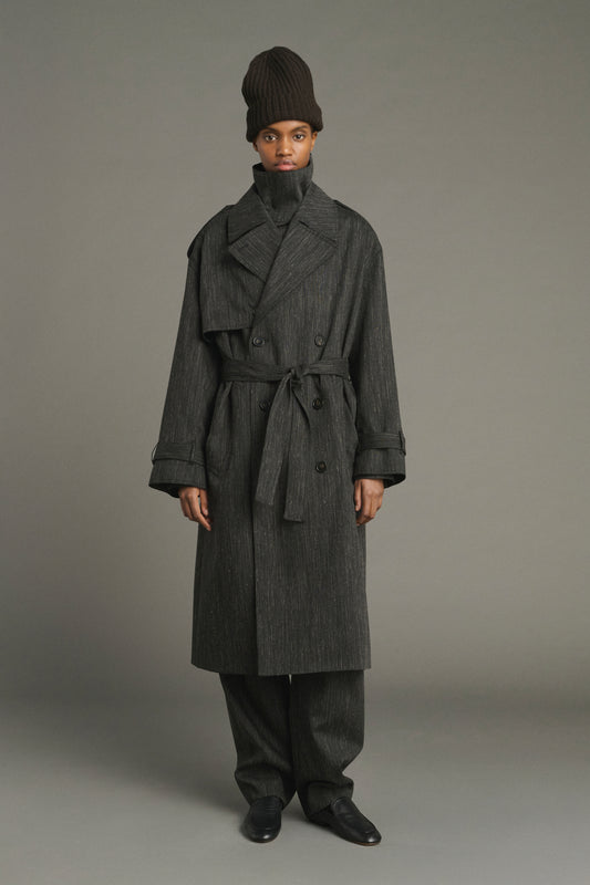 Trench Jourdain - Gris Anthracite - Laine - Femme