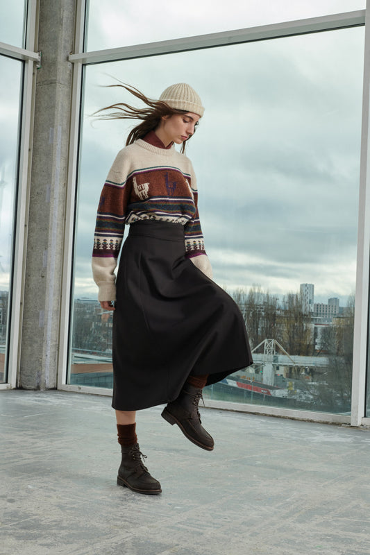SKIRT REINE CHARCOAL