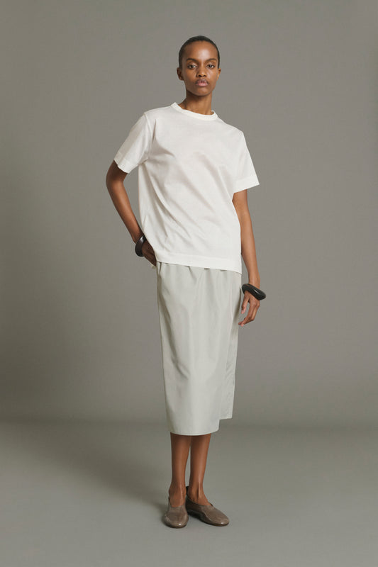 T-Shirt Basic - Blanc Coton Mercerisé Femme - Soeur