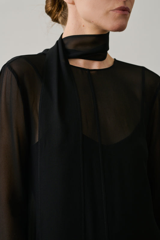 Foulard Vik - Noir - Viscose - Femme