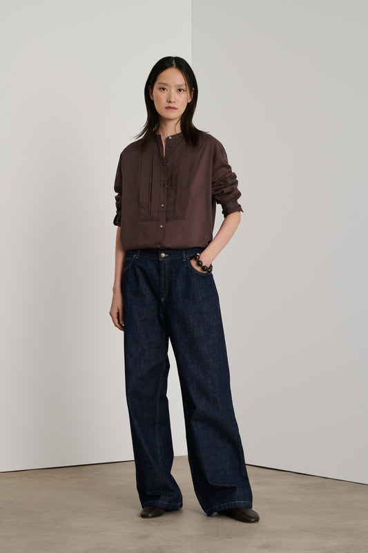 Blouse Eleanore - Marron - Coton - Femme