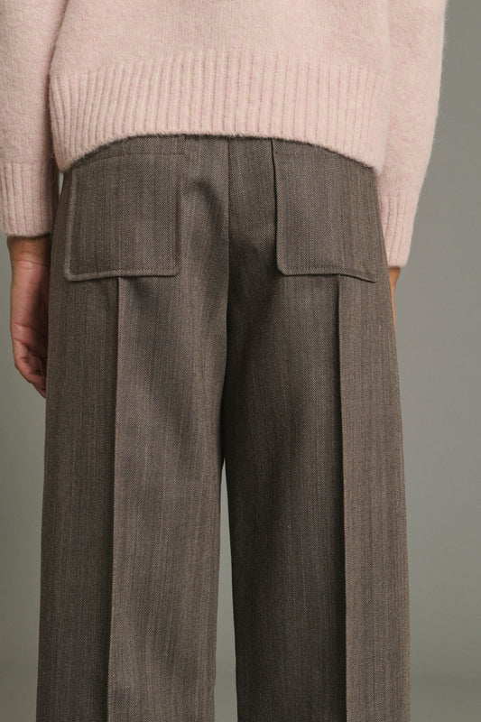 Harold Trousers - Marron Glacé - Wool - Women