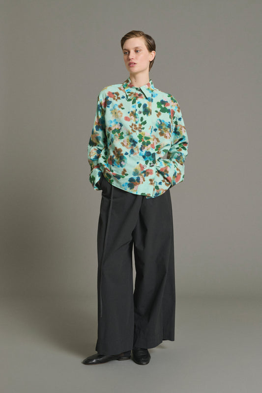 Lepic shirt - Turquoise - Silk - Women