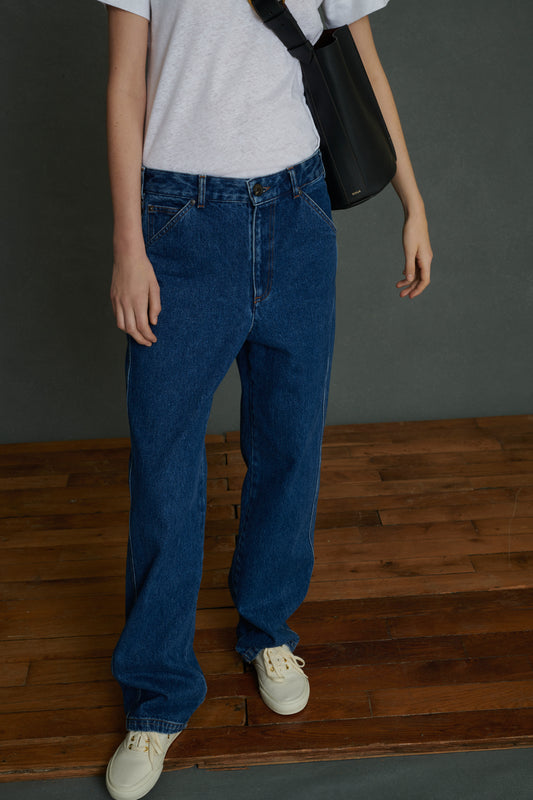 Jeans Napoleon - Washed Blue Denim - Cotton - Women