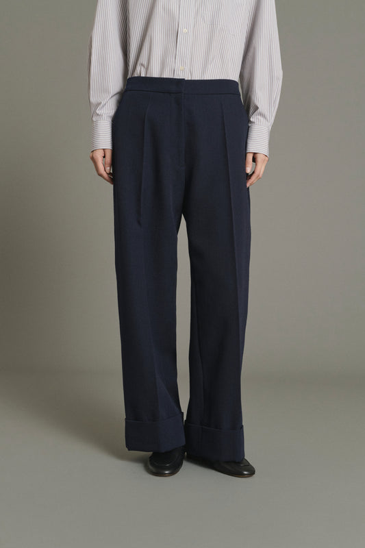 Pantalon Kobe - Navy - Laine - Femme