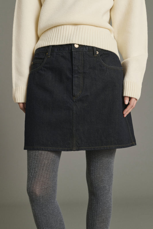 Lacy Skirt - Black - Cotton - Women