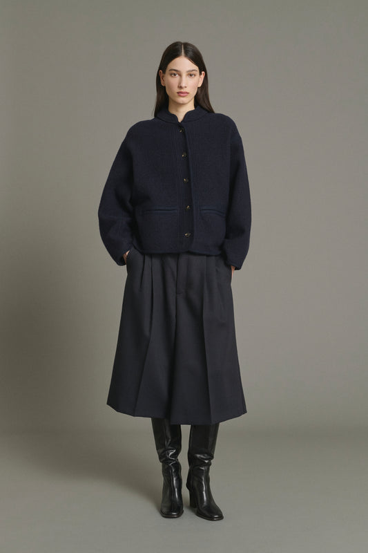 Veste Olympe - Navy Laine Épaisse Femme - Soeur