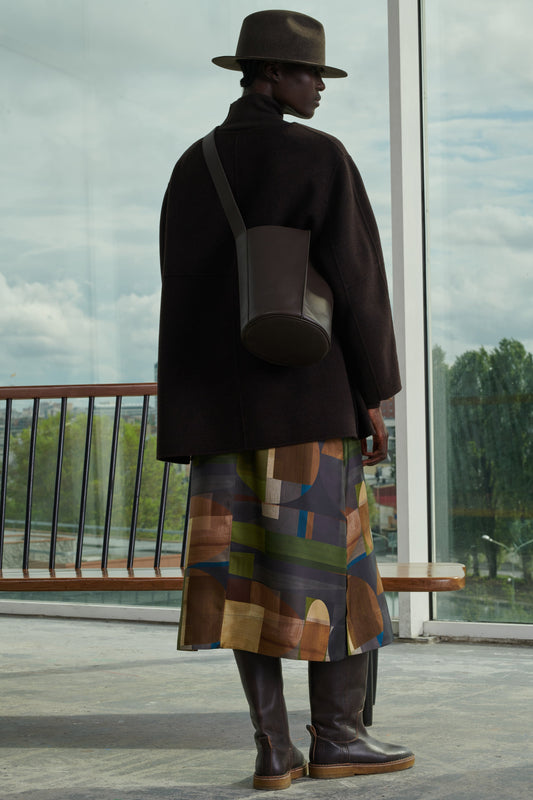 JUPE VERSAILLES VERT/MARRON