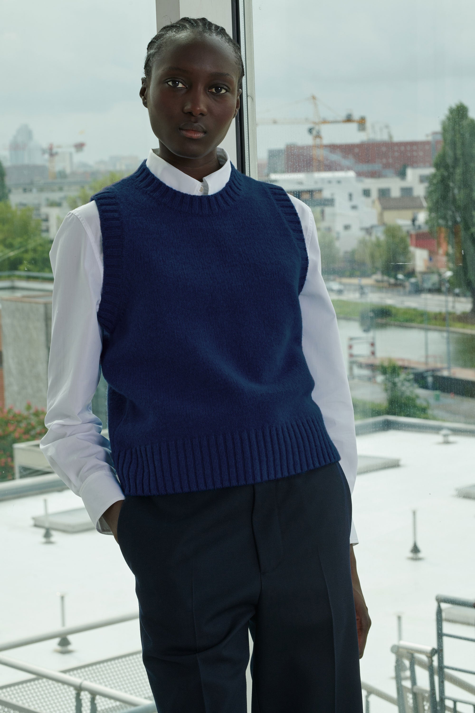 Blue shop sleeveless sweater