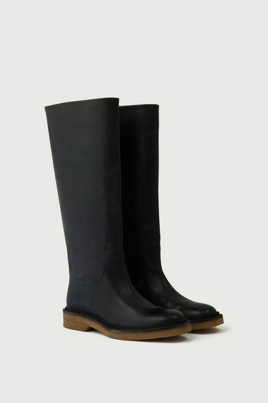 Babylon boots - Anthracite Grey - Leather - Women