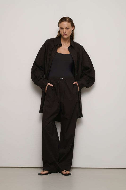 Chemise Camicia - Chocolat - Coton - Femme