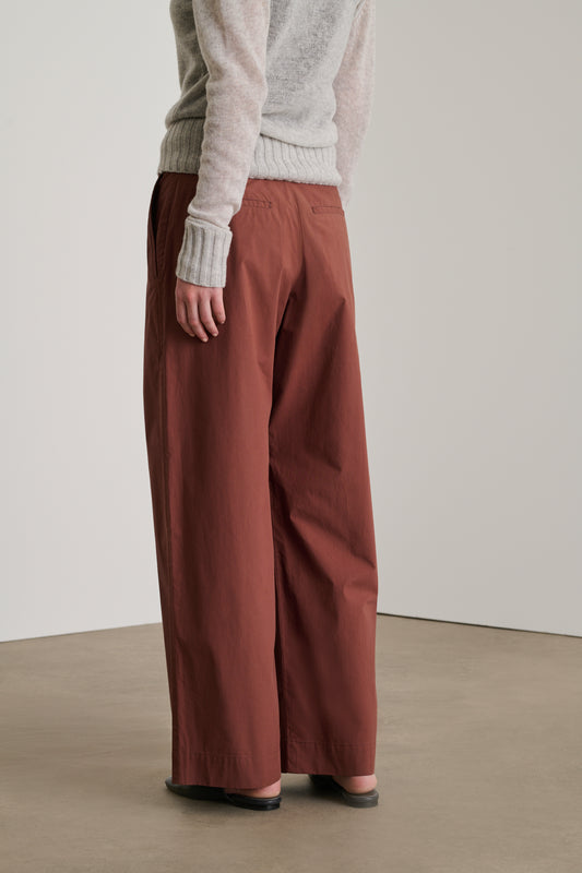 Devy trousers - Mahogany - Cotton - Women