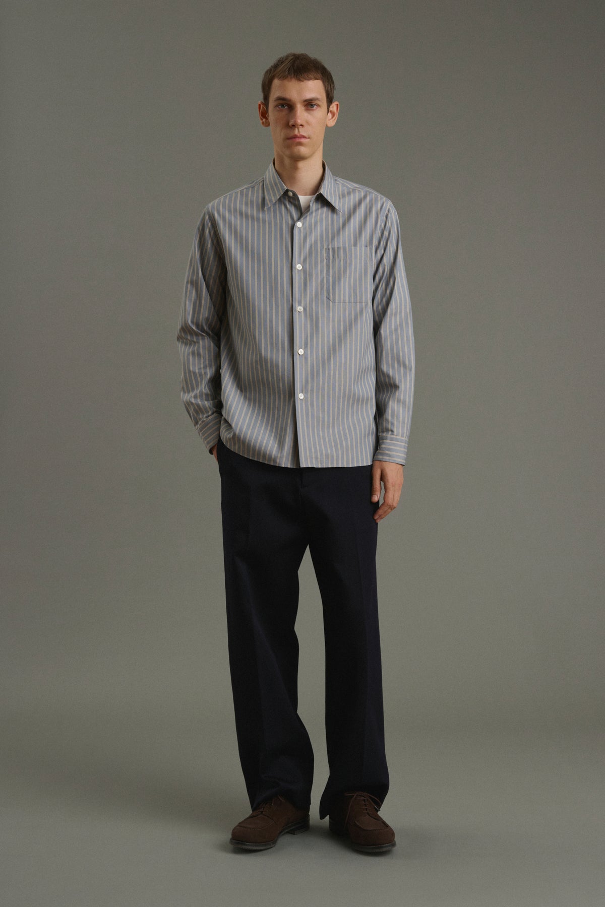 Chemise Glenn - Anthracite/Bronze - Coton - Homme