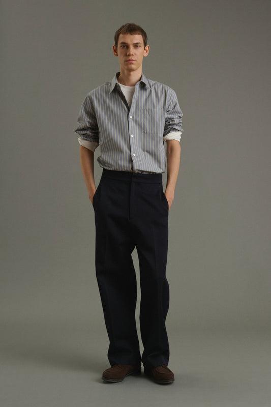 Pantalon Antonin - Dark Navy - Laine - Homme