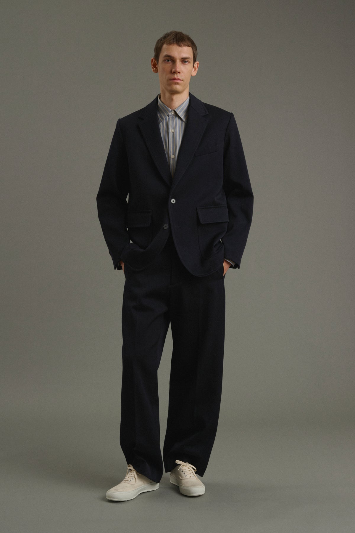 Pantalon Antonin - Dark Navy - Laine - Homme