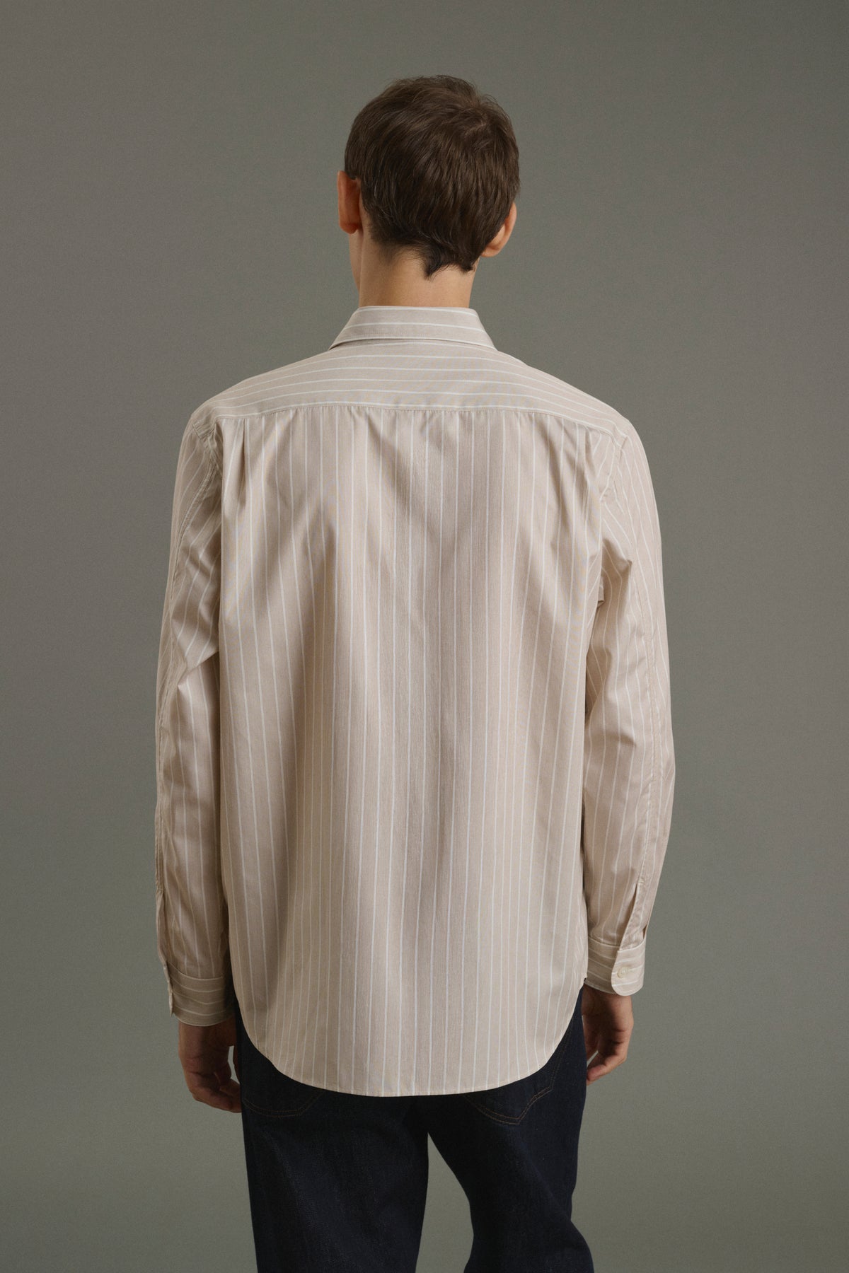 Chemise Glenn - Noisette/Écru - Coton - Homme