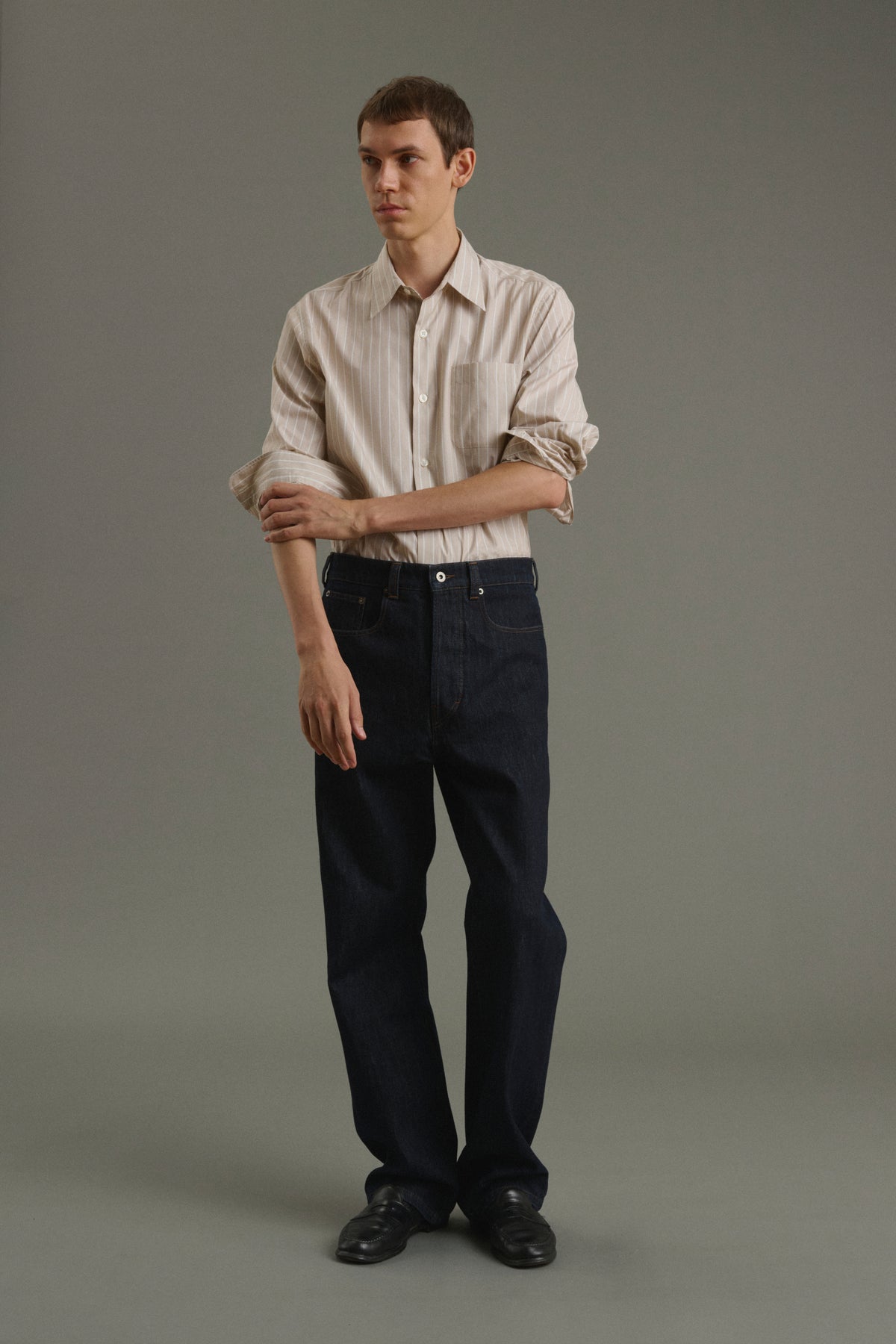 Chemise Glenn - Noisette/Écru - Coton - Homme vue 6