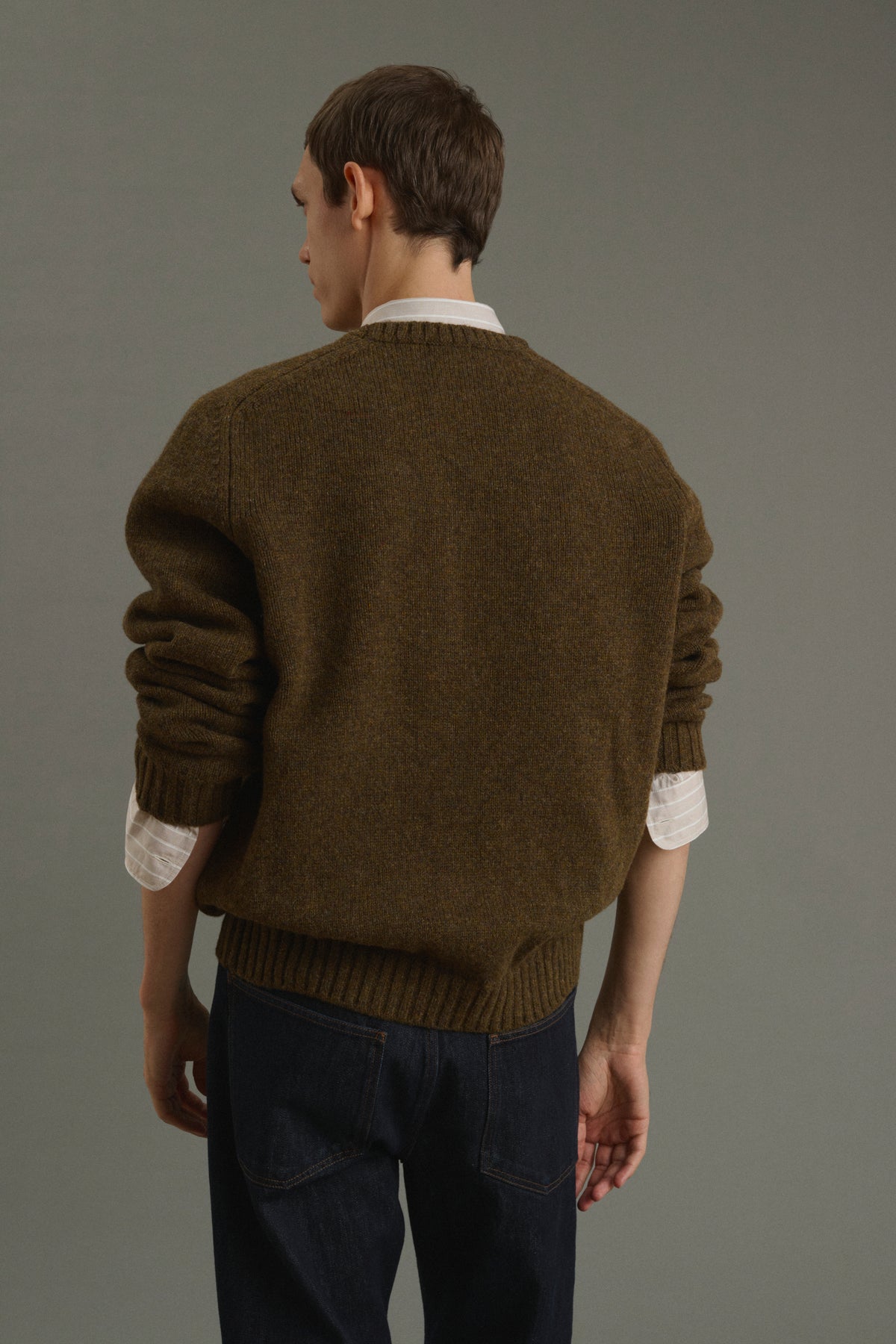 Pullover Isamu - Brown - Wool - Men vue 4