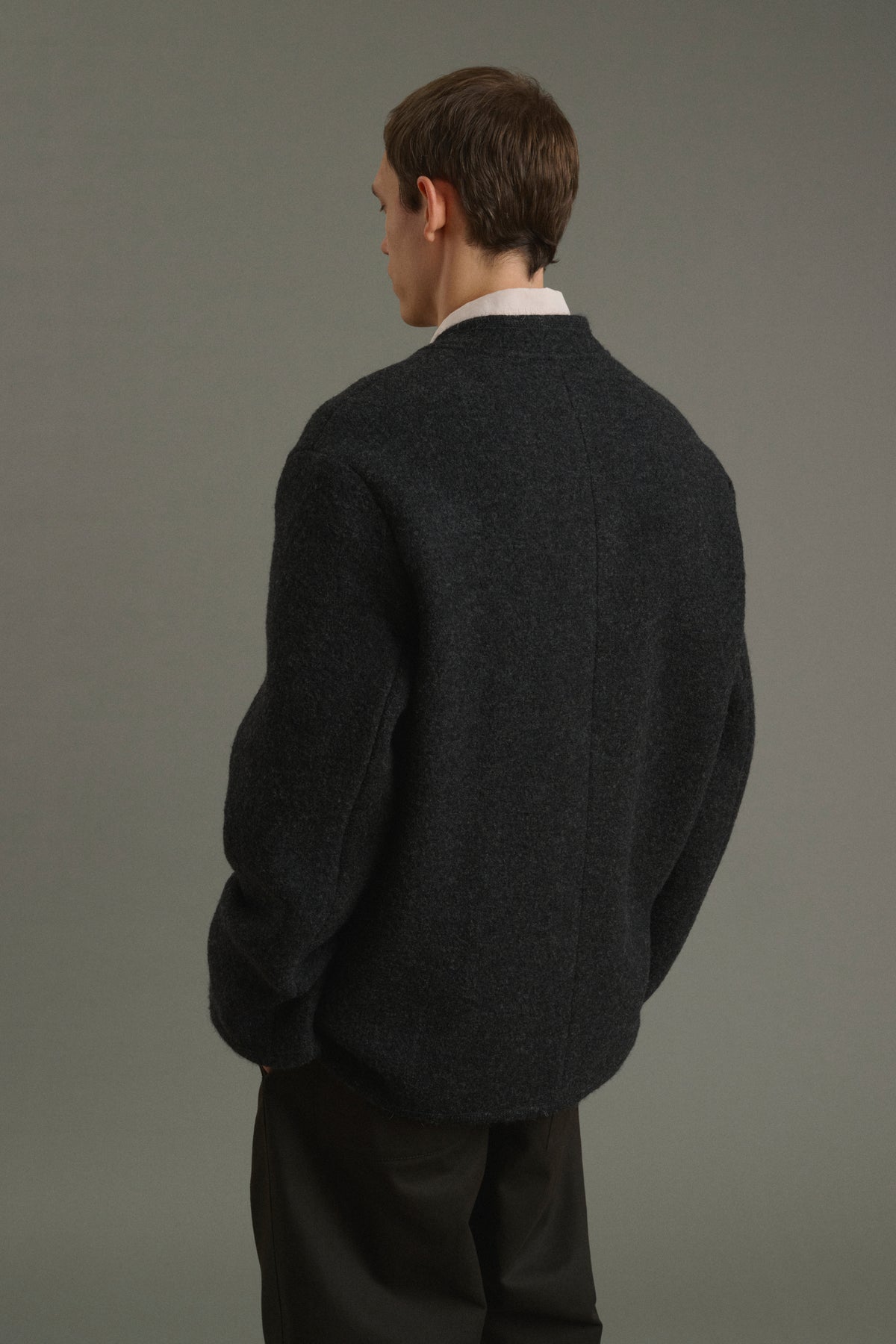 Aliocha jacket - Charcoal Grey - Wool - Men