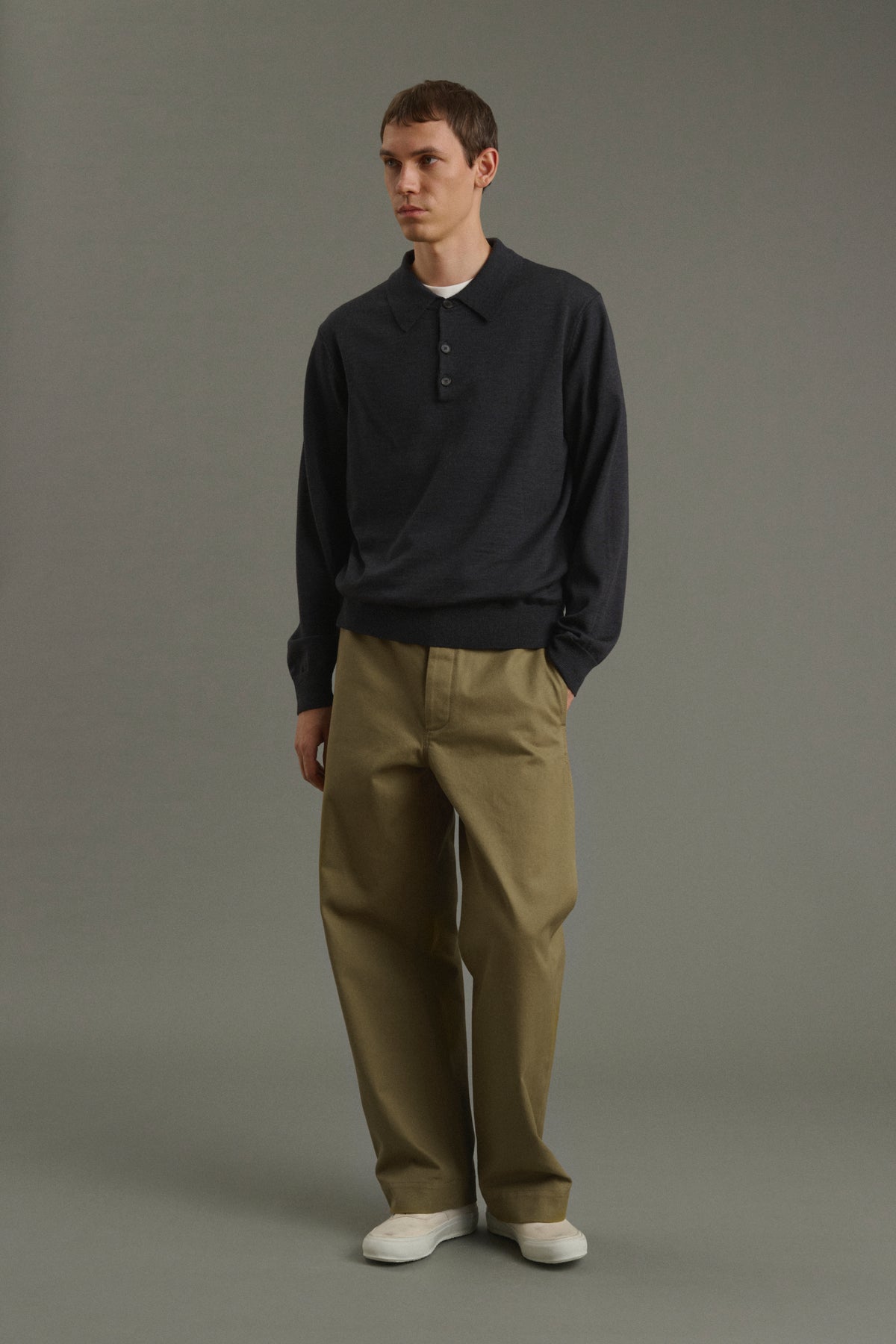 Etienne pullover - Charcoal Grey - Merino Wool - Men vue 1