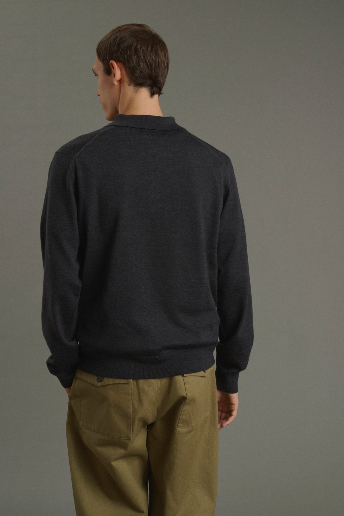Etienne pullover - Charcoal Grey - Merino Wool - Men