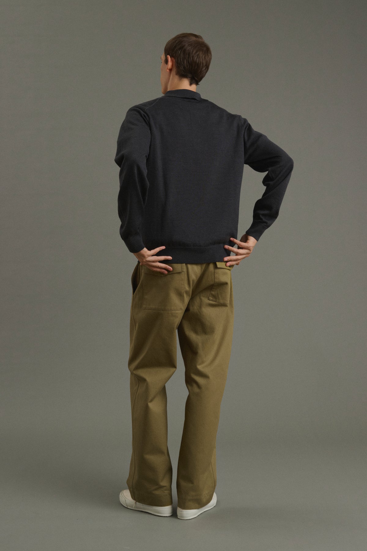 Etienne pullover - Charcoal Grey - Merino Wool - Men vue 2