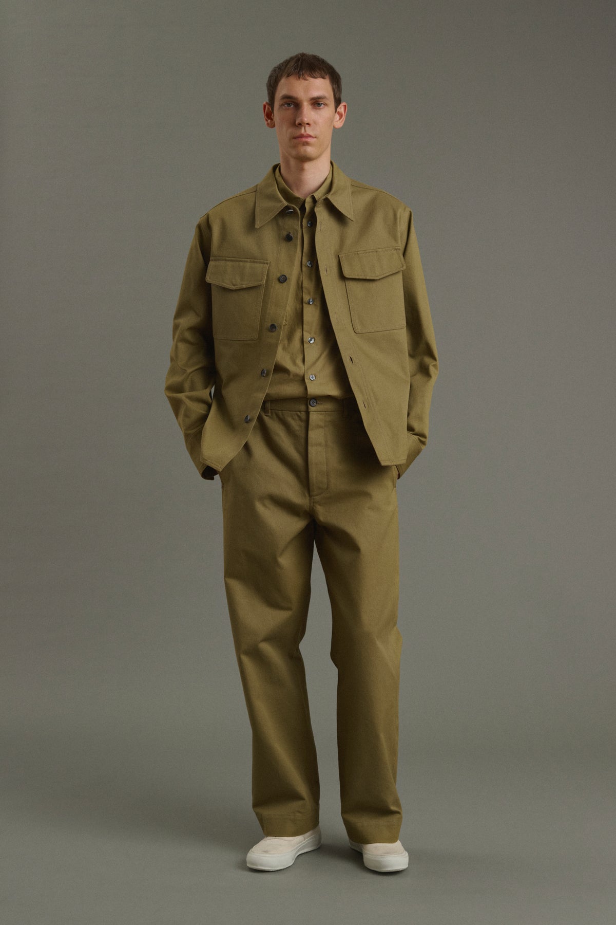 Chemise Tim - Beige - Coton - Homme vue 1