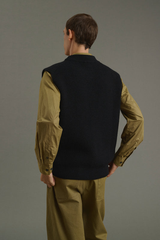Pullover Josh - Navy/Black - Wool - Men