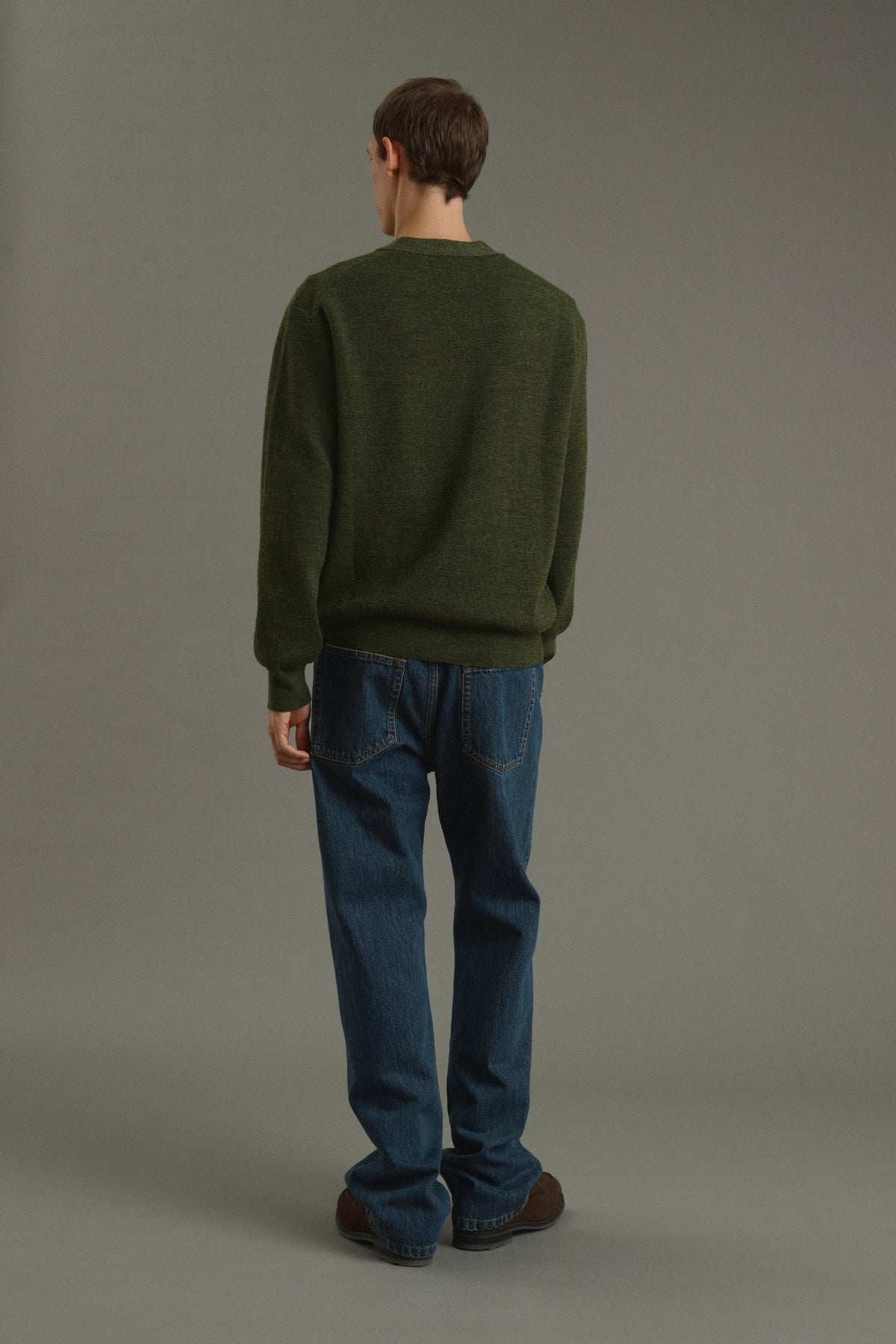 Cardigan Romeo - Kaki Foncé - Laine - Homme vue 4