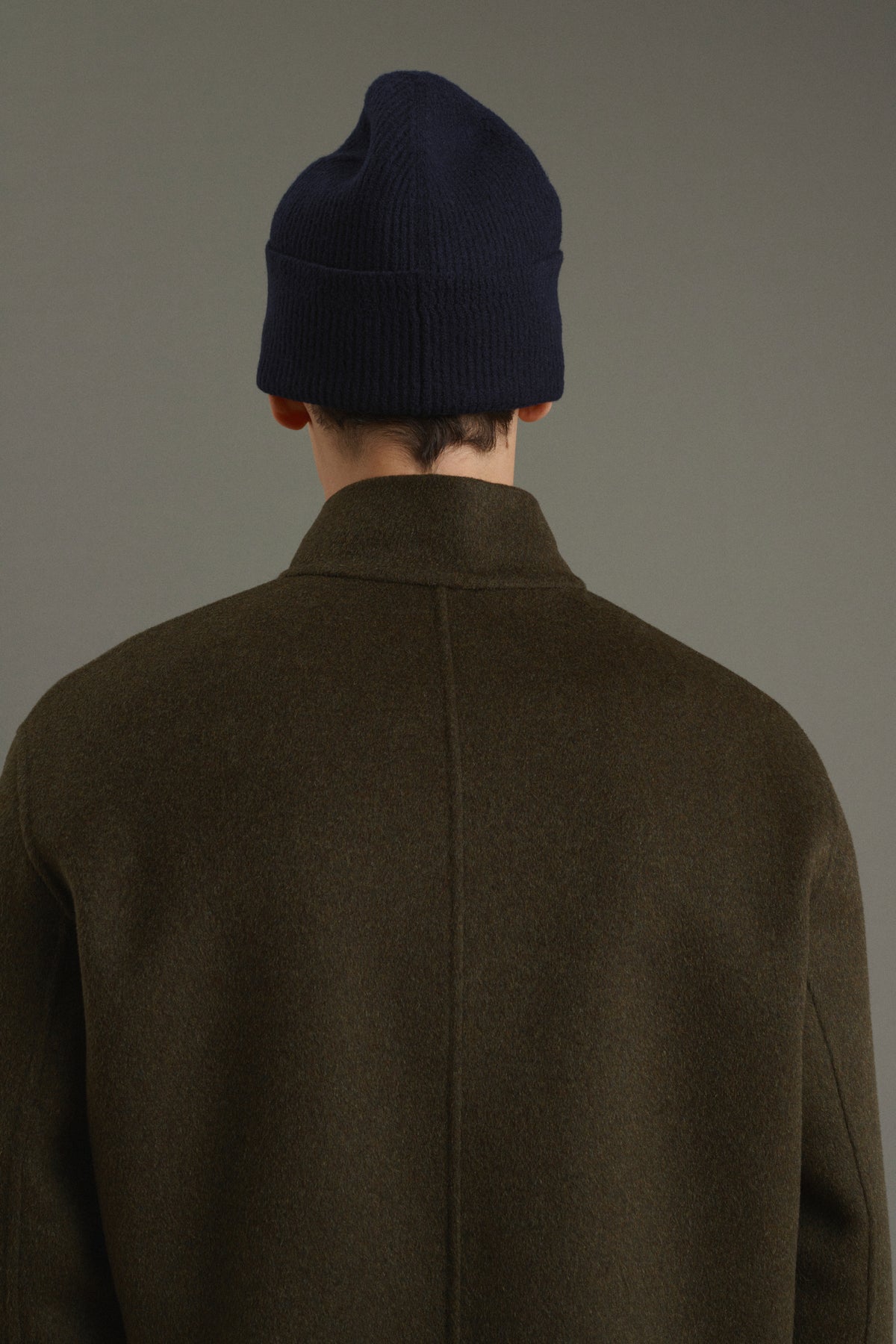 Beanie Yuta - Navy - Merino Wool - Men vue 3