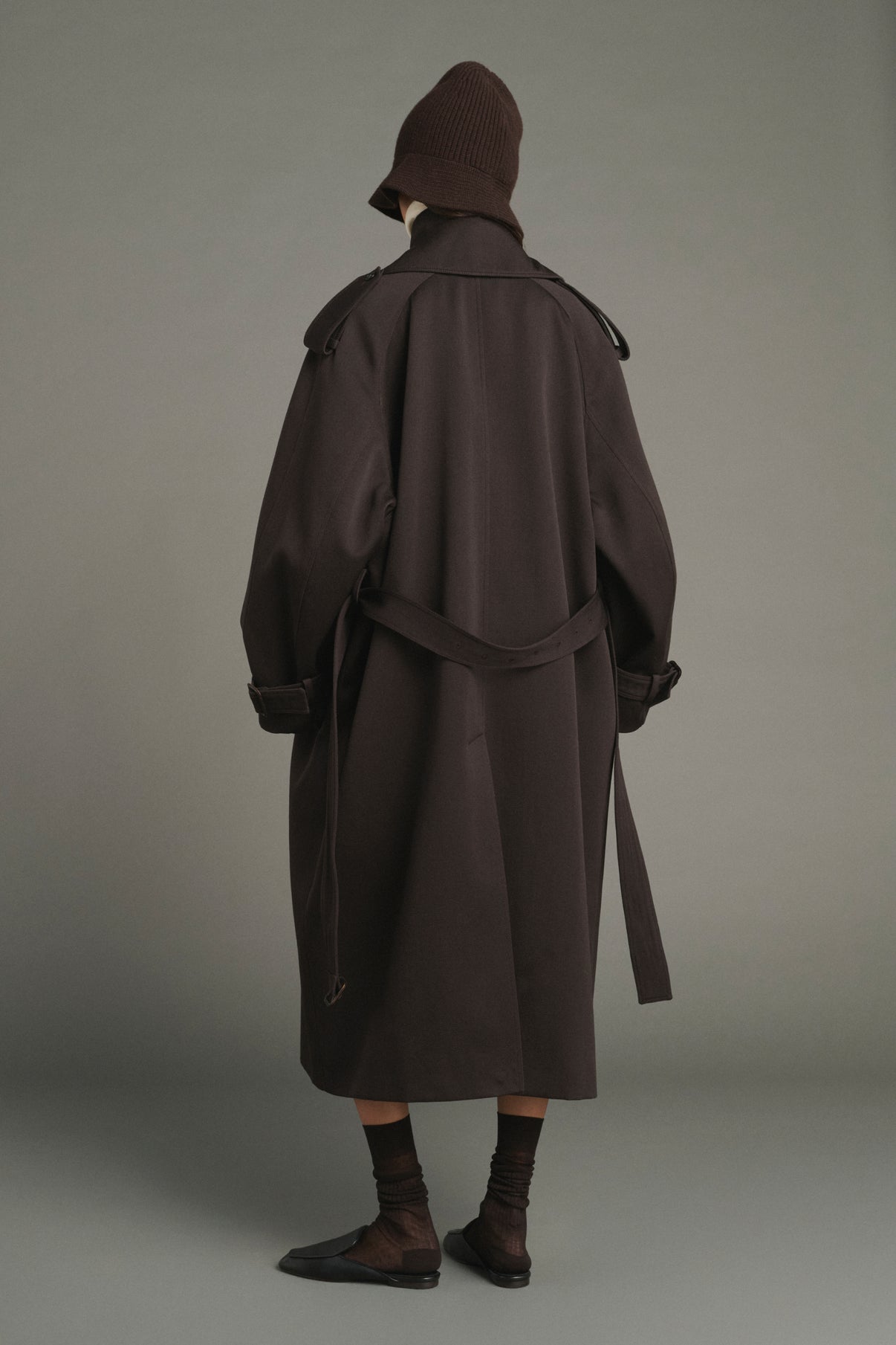 Lazare Coat - Ebony - Wool - Women vue 4
