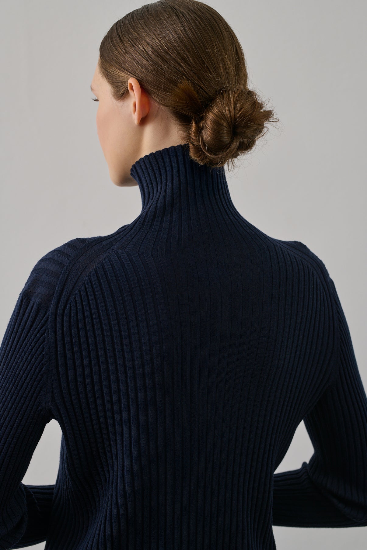 Polo Filao - Navy - Laine - Femme vue 2