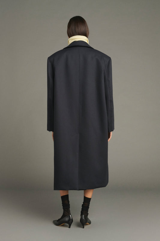 Manteau Liam - Deep Navy - Laine - Femme