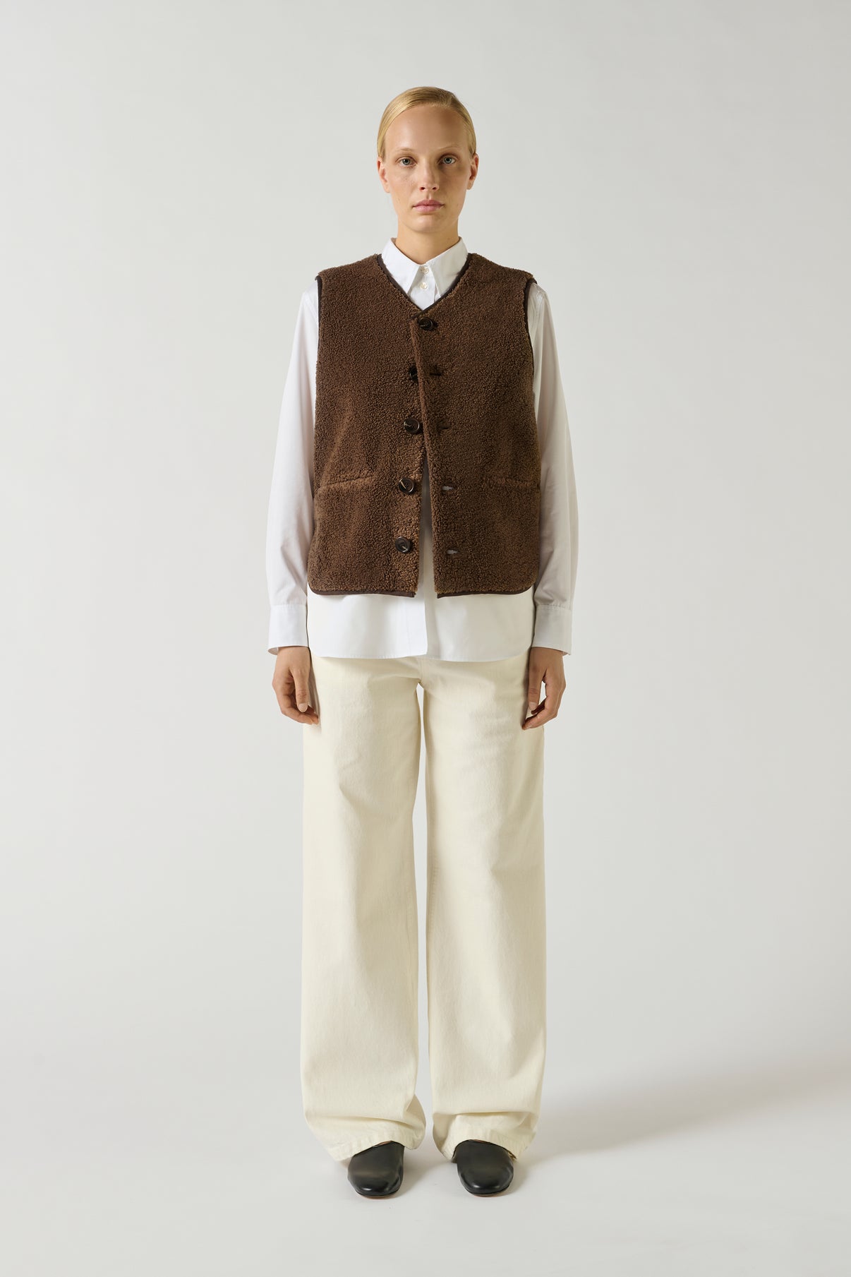 Gilet sans manches Fusil - Marron - Femme vue 1