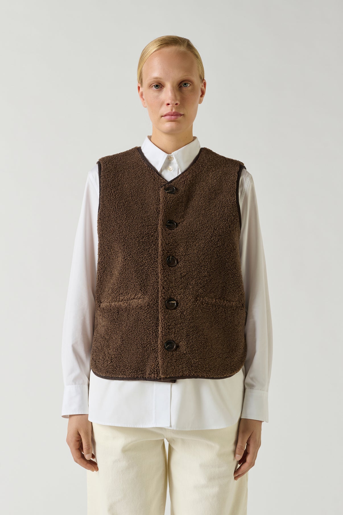 Gilet sans manches Fusil - Marron - Femme vue 2