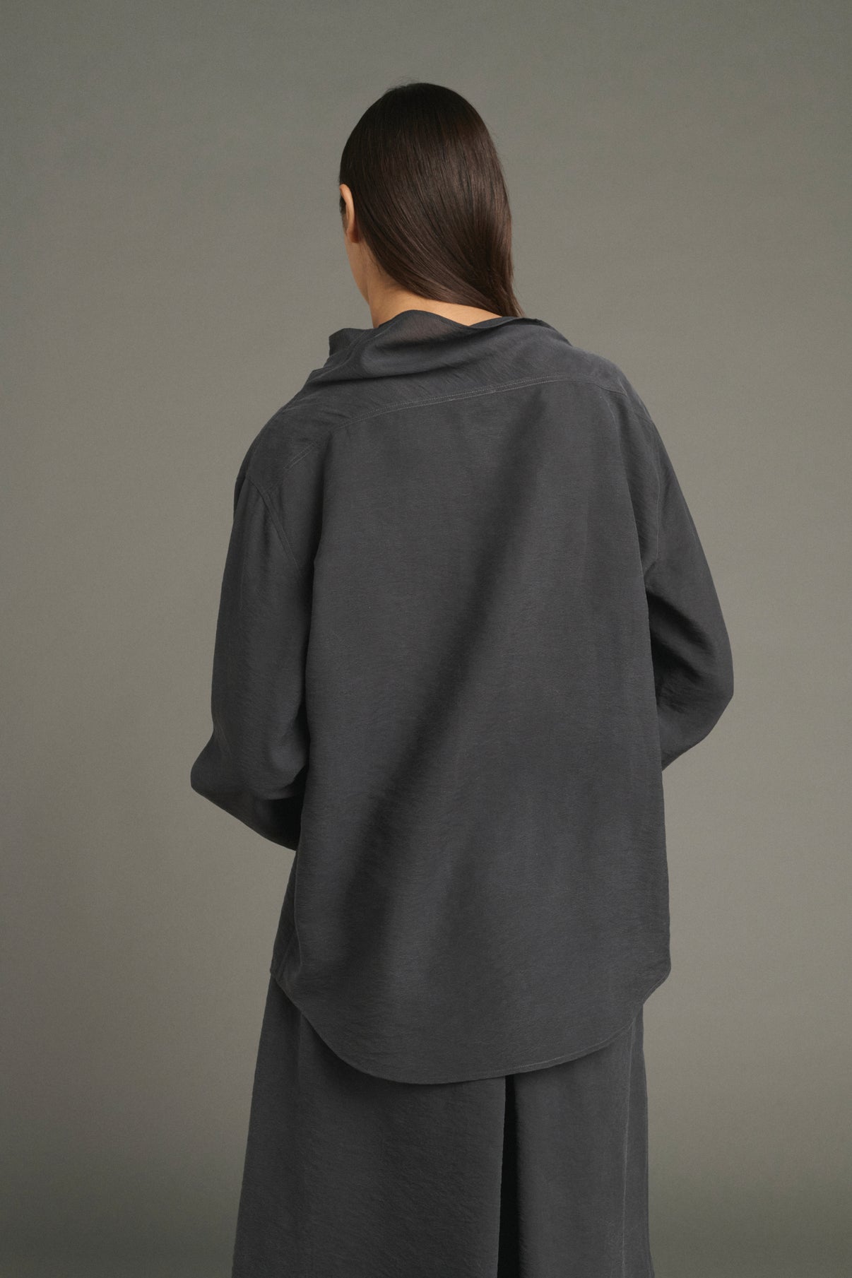 Blouse Laila - Anthracite Grey - Silk - Women vue 2