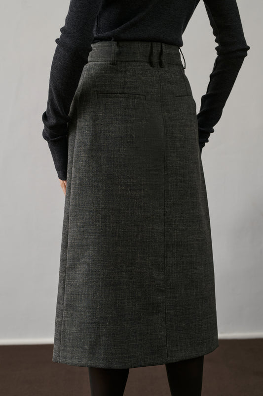 Jupe Varna - Gris Chiné - Femme