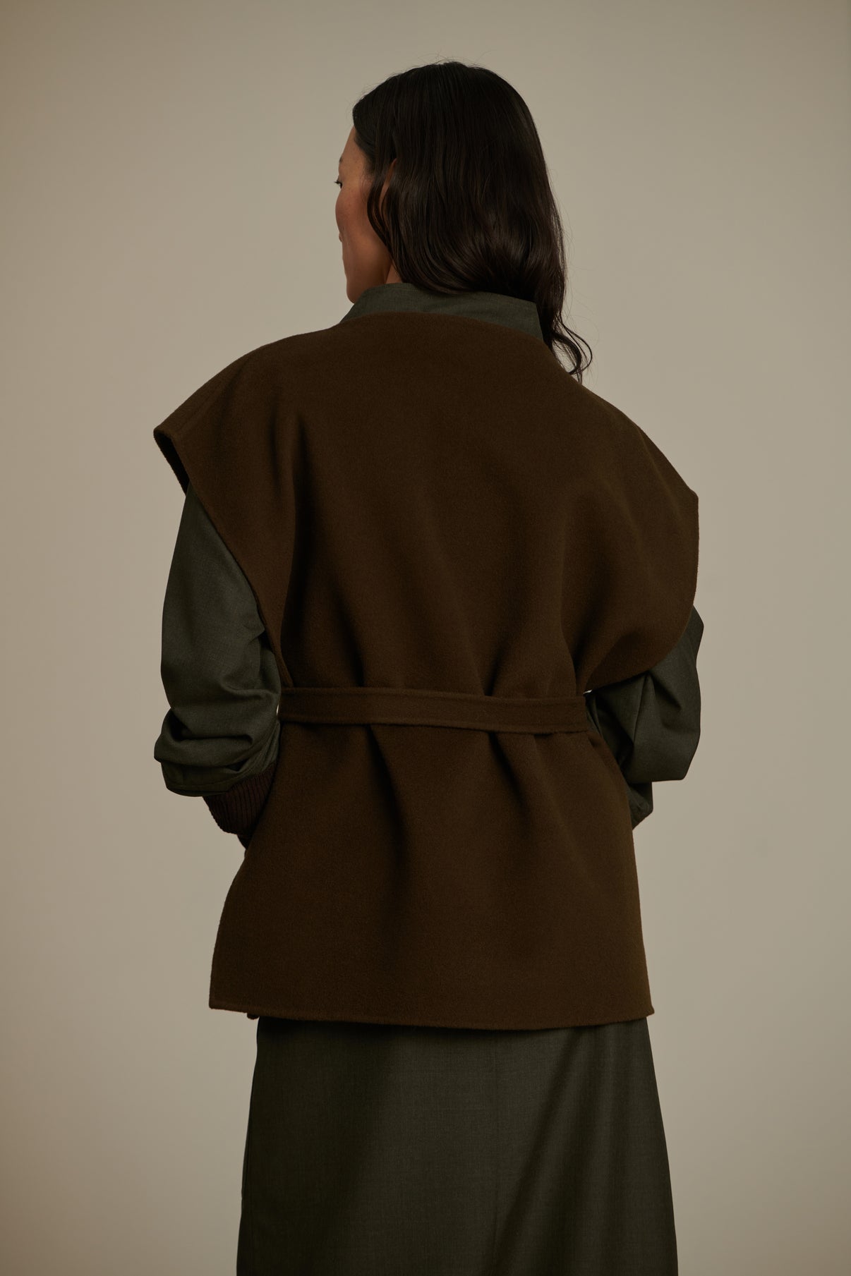 Pull Ciel - Kaki Militaire - Laine - Femme vue 2