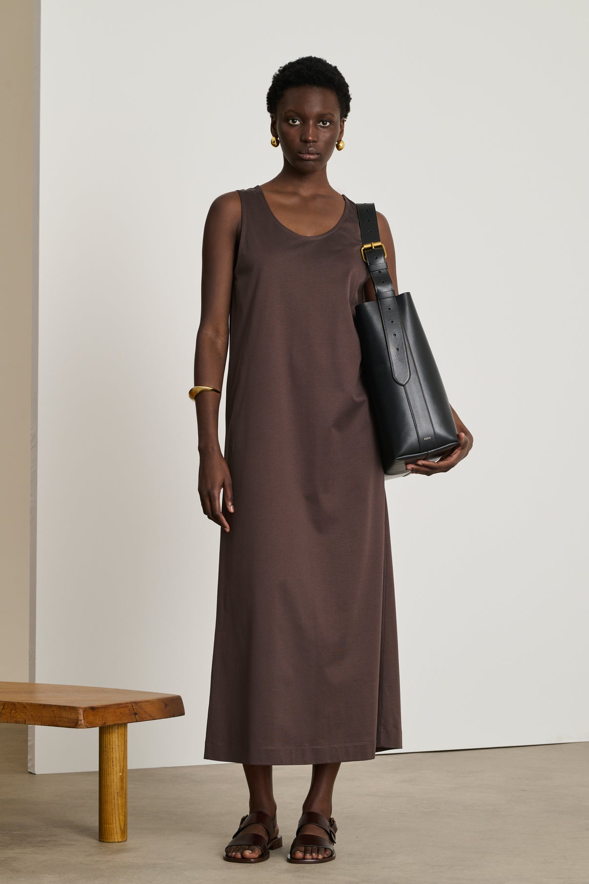 Robe Delia - Marron - Coton - Femme vue 1