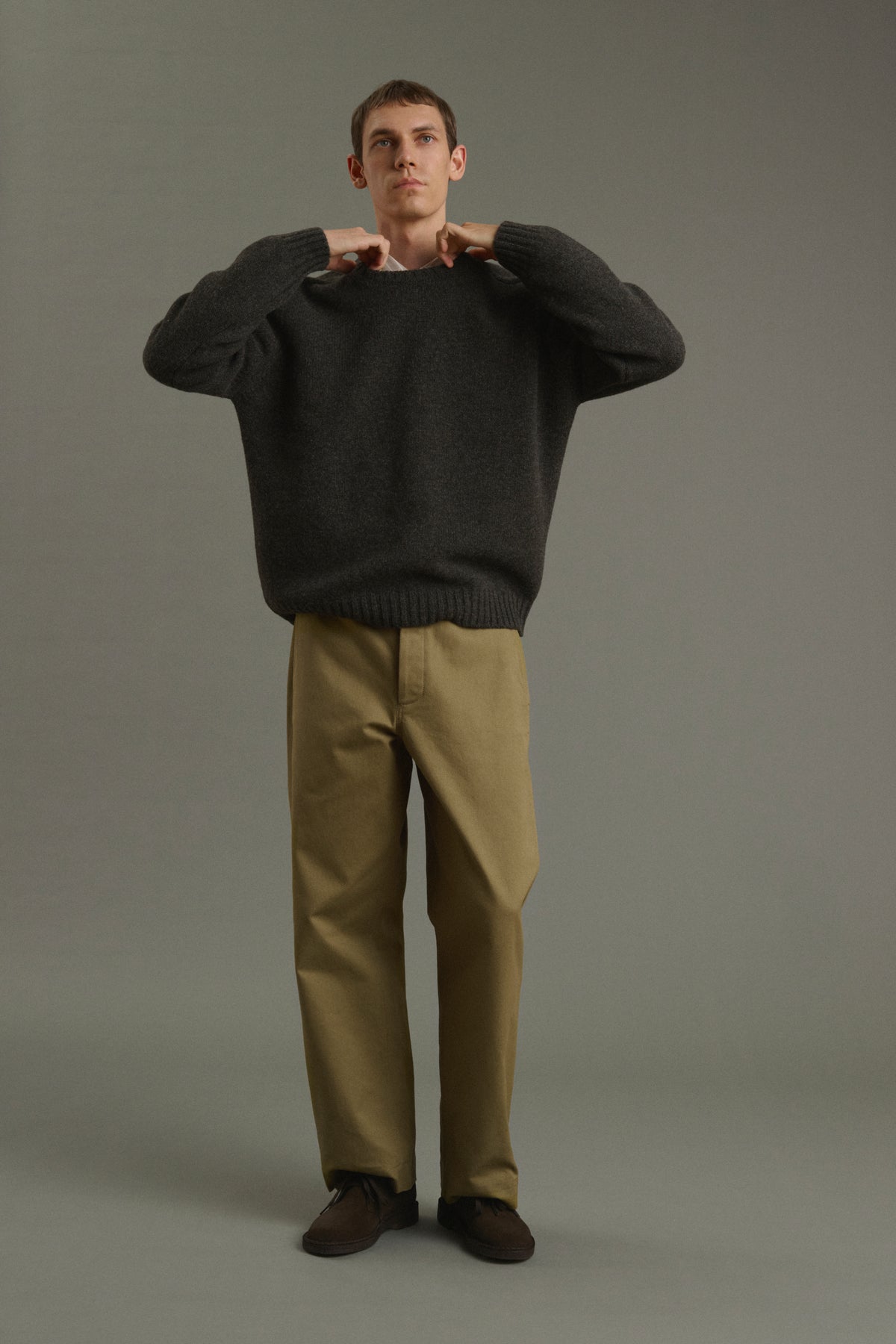 Isamu pullover - Dark Brown - Wool - Men vue 2